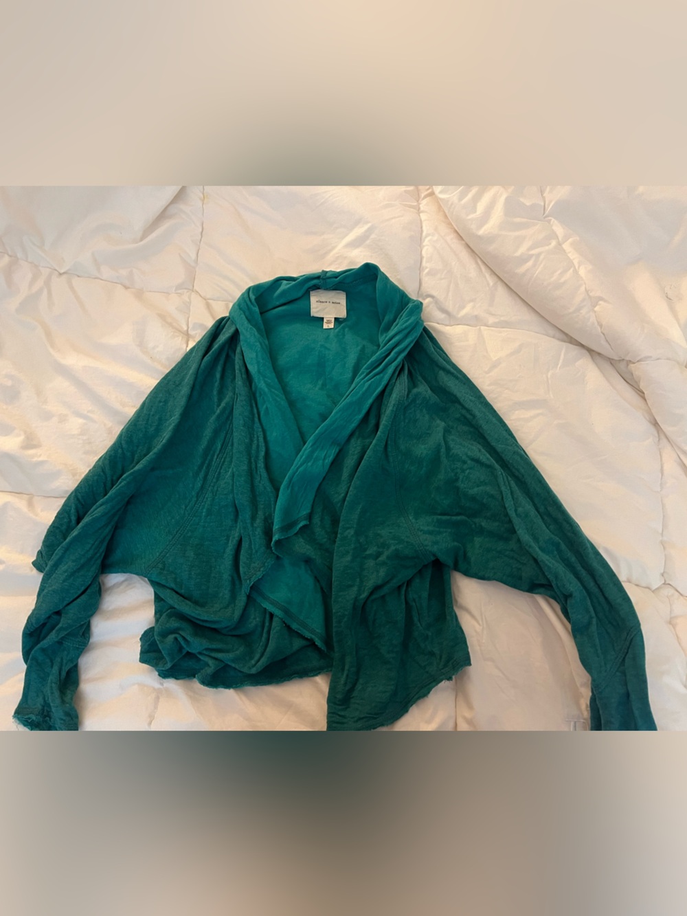 silence + noise Teal Wrap Robe-Style Lounge Top